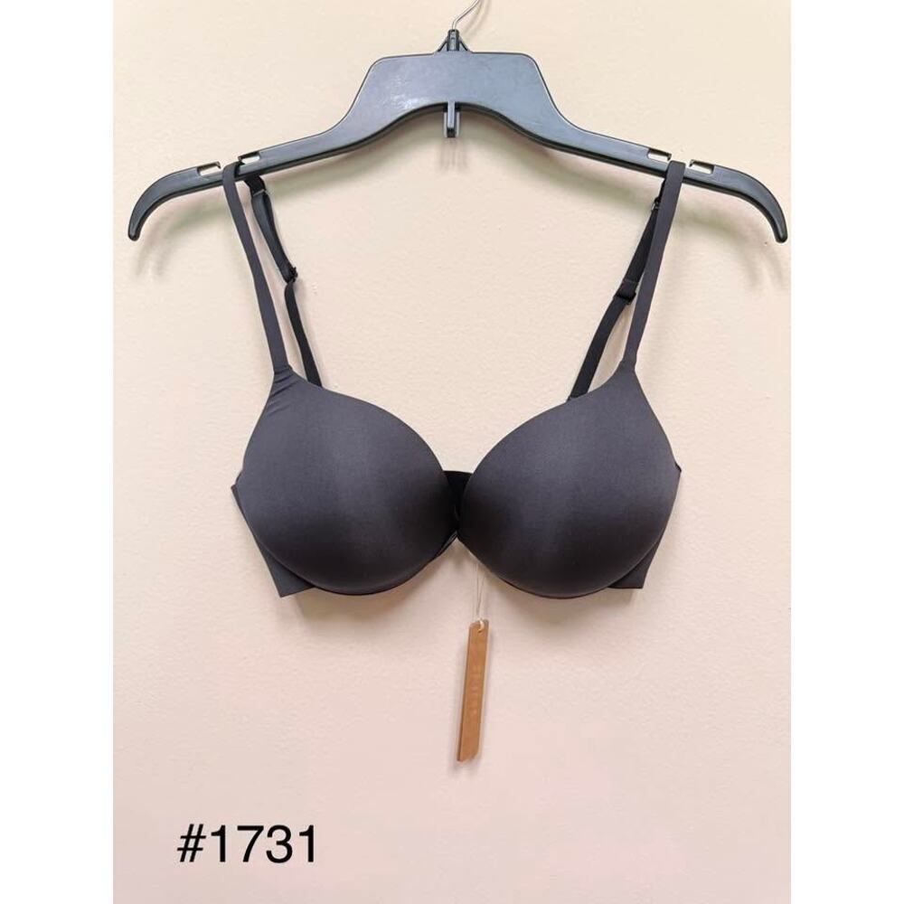 SKIMS ULTIMATE Plunge Push-Up Bra - Onyx Size 32D NWT #1731
